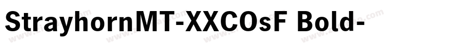StrayhornMT-XXCOsF Bold字体转换